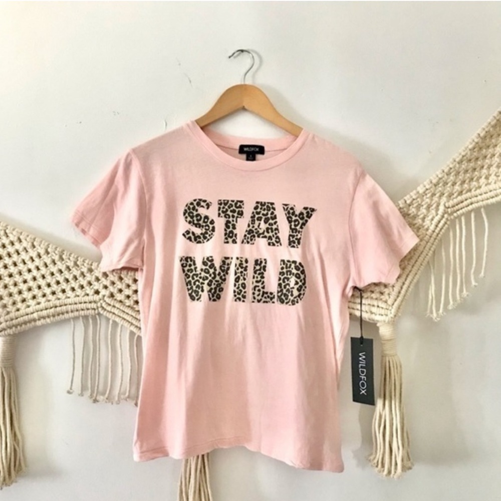 WILDFOX 'Stay Wild' Leopard Print Hippie Keke Tee